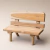 Miniatura Banco de Roça em Madeira