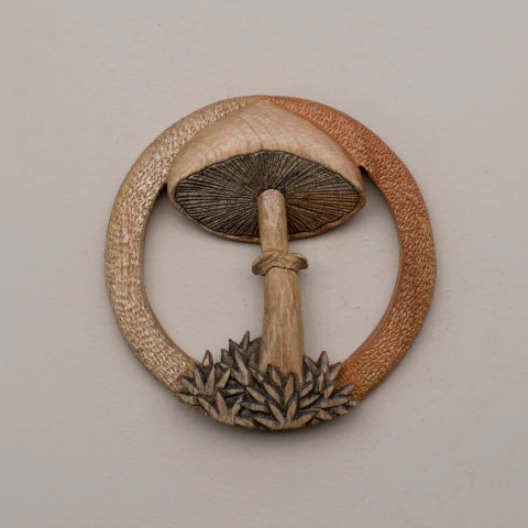 Painel Cogumelo em Madeira