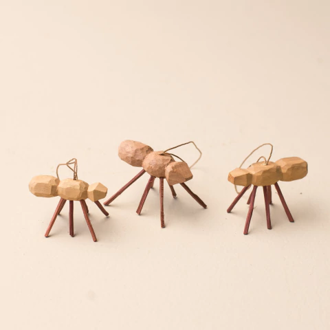 Trio Pingentes em Madeira