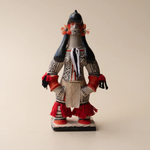 Boneca Indígena em Cerâmica - Etnia Karajá GG