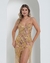 Vestido Vivian Dourado com Pedraria - comprar online