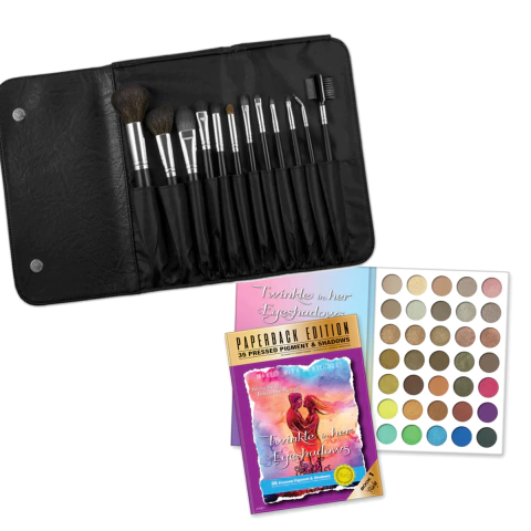 Kit 12 Piece Brush Set Coastals Scents + Paperback Palette Rude Cosmetics - comprar online