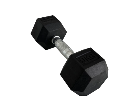 Mancuernas Hexagonales Engomada 9 Kg X Unidad