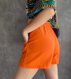 Shorts viscolinho Laranja - Cia Clothing