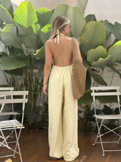 Macacão pantalona Beatriz - manteiga