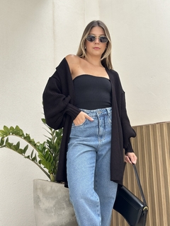 max cardigan Chiara - black - comprar online