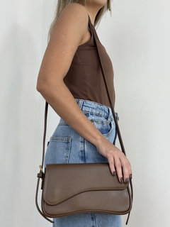 Bolsa baguete 2 alças - marrom - loja online