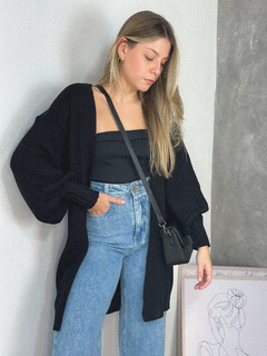 max cardigan Chiara - black - loja online