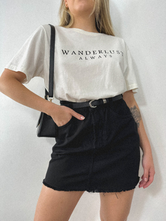 Saia jeans gabriela - black