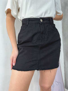 Saia jeans gabriela - black - comprar online