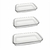 Conjunto Assadeiras Retangular de Vidro 3 pçs Nadir - comprar online