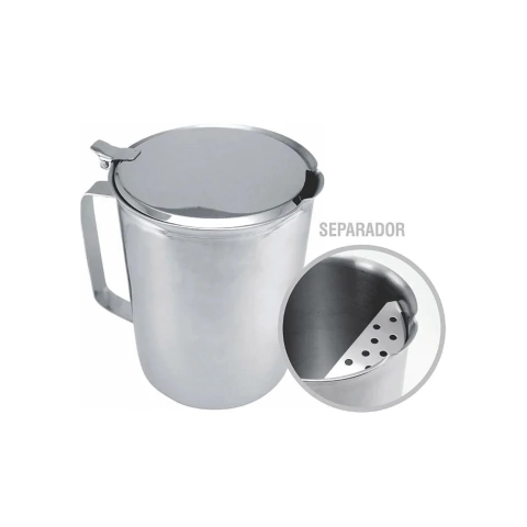 Jarra Inox Com Tampa e Separador de Gelo 2 Litros