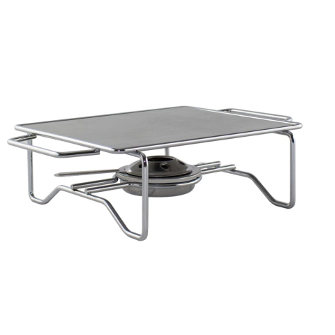 Rechaud Retangular Grande Inox de Chapa Aluminio