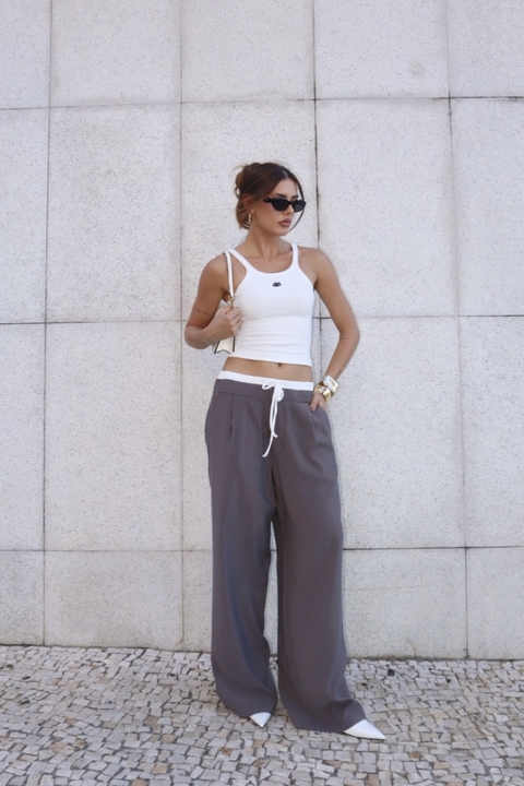 Calça basic - cinza - comprar online