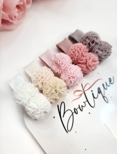 Hair clip mini pompom
