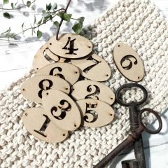 Cartelitos números x10 unidades - comprar online