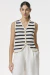 Imagen de Chaleco Donatello Rayas Ivory & Navy