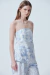 Strapless Firenze Stampa Mappa Celeste - tienda online
