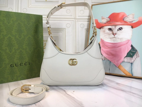 GUCCI - Bolsa de Ombro Aphrodite Pequena Branco - comprar online