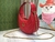 Mini Bolsa Meia Lua - Gucci GG Marmont Red - comprar online