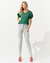 Blusa Marisa Pavan Manga Curta Bufante Verde - Espaço LD