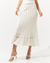 Saia Maria Pavan Midi Barrado Off White