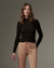Blusa Tricot Manu Canelada Preto