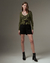 Blusa Tricot Modal Alana Bicolor Verde - comprar online