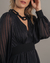 Vestido Boutic. Maitê Listrado Preto - Espaço LD