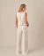 Calça Alfaiataria Thais Off White - loja online