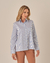 Camisa Stripe Oversized Azul Claro - comprar online