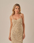 Vestido Casualli Juliana Rede Lurex Bege - Espaço LD