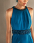 Vestidp Angelina Le Dress Atelier Angelina Bordado Azul Petróleo - Espaço LD