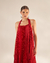 Le Dress Atelier Vestido Luana Plissado Vermelho na internet