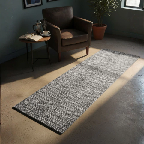 Passadeiras Linha Gold Risco Preto – Alta Qualidade, Antiderrapante e Decoração Sofisticada