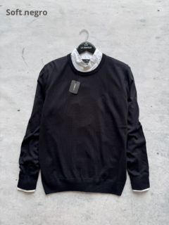 SWEATER SLIM SOFT LISO CUELLO O - comprar online