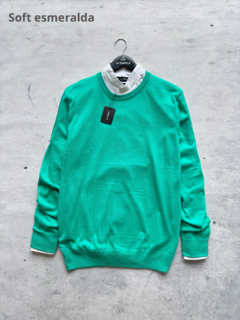 SWEATER SLIM SOFT LISO CUELLO O - tienda online