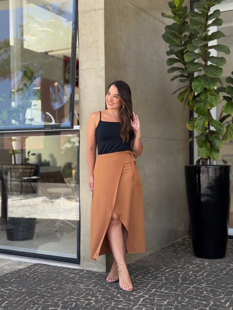 Saia Lívia - Caramelo - comprar online