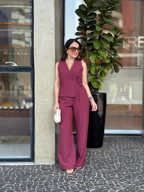 Calça Poliana - Burgundy - comprar online