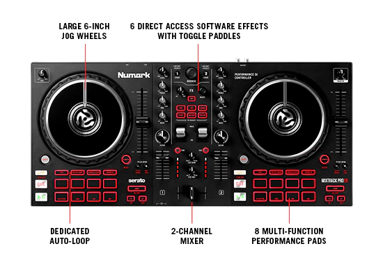 Numark Mixtrack Pro FX DJコントローラー Controladora Numark Mixtrack Pro FX - Mundo dos Djs