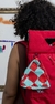 Bag Chaveiro Aiki triângulo estampa azul - Mariá