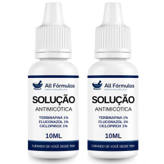 Solução 10ml - Ciclopirox - Terbinafina - Fluconazol - comprar online