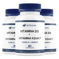 Vitamina D3 10.000 UI + Vitamina K2MK7 200MCG - 60 Cápsulas na internet
