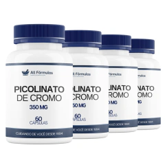 Picolinato De Cromo 350MCG - 60 Cápsulas - All Fórmulas Farmácia de Manipulação