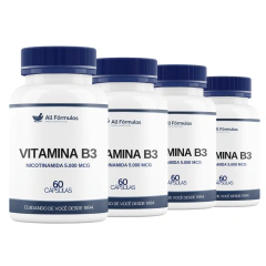 Vitamina B3 500MG - 60 Cápsulas - All Fórmulas Farmácia de Manipulação
