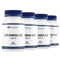 Vitamina D3 (Colecalciferol) 2.000 UI - 60 Cápsulas - All Fórmulas Farmácia de Manipulação