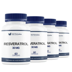 Resveratrol 30MG - 60 Cápsulas - All Fórmulas Farmácia de Manipulação