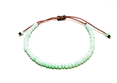 Pulseira miçangas candy verde
