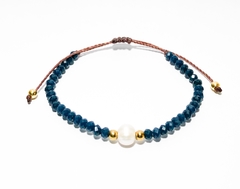 Pulseira perola gold marinho