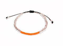 Pulseira bolinha cores laranja